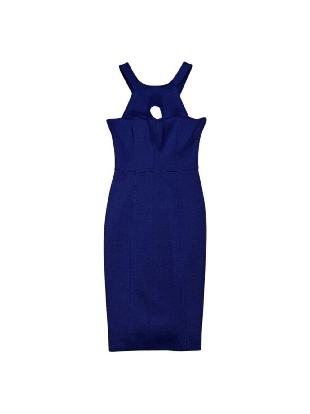 STUNNING Burberry Dress London Blue Sleeveless Sheath Business Casual Cute Small